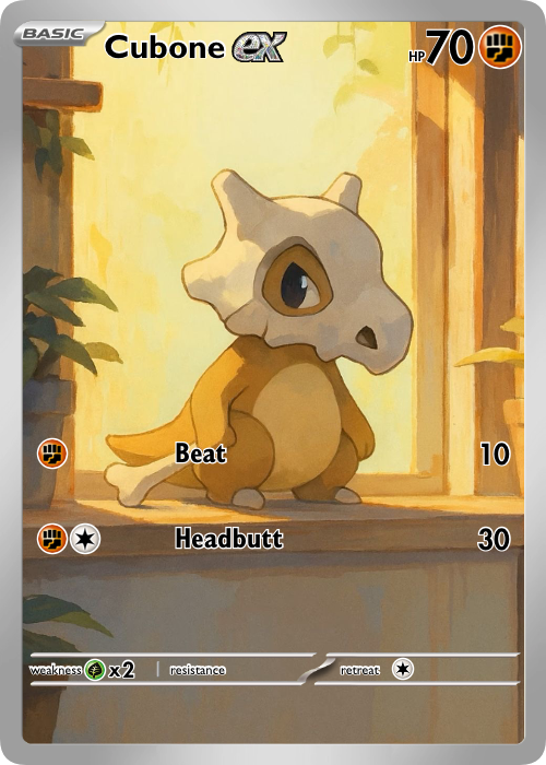 Cubone Fan Art Card