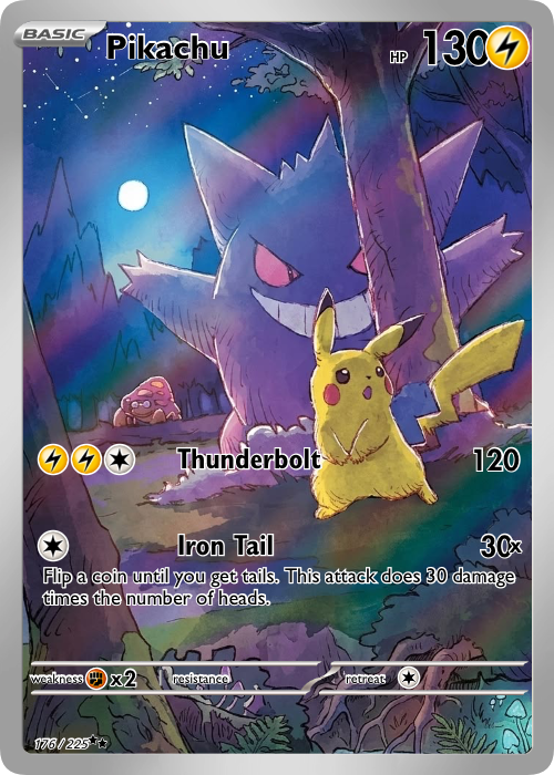 Pikachu and Gengar Fan Art Card